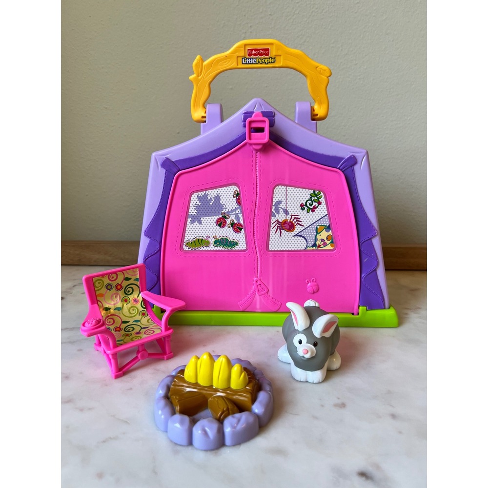 Fisher-Price Little People Play-n-Go Campsite Tent Camping 2009